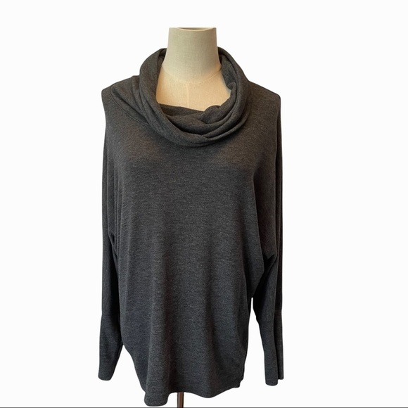 Sunday Ladies Dark Grey Cowl Neck Sweater - Picture 1 of 7